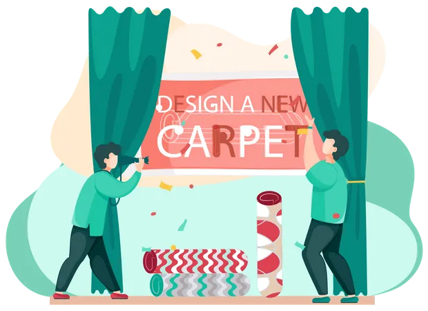 Professional carpet designer studio  Illustration