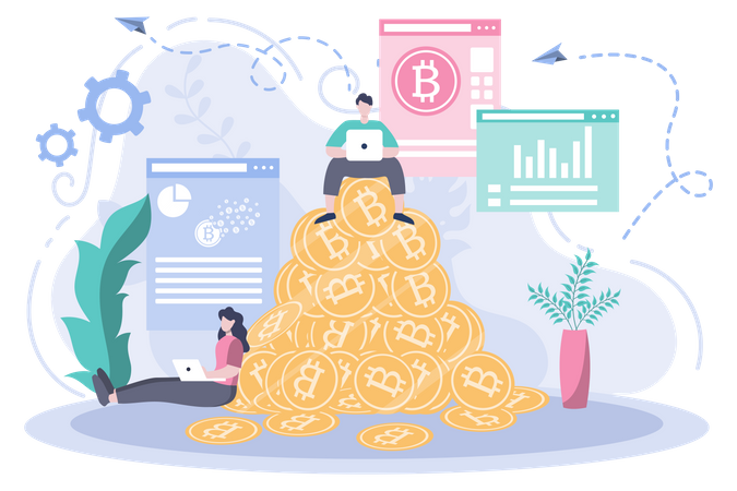 Profit en bitcoin  Illustration