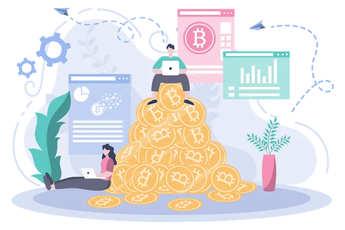 Profit in Bitcoin  Illustration