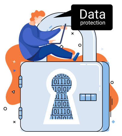 Proteção de dados digitais  Ilustração