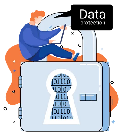 Proteção de dados digitais  Ilustração