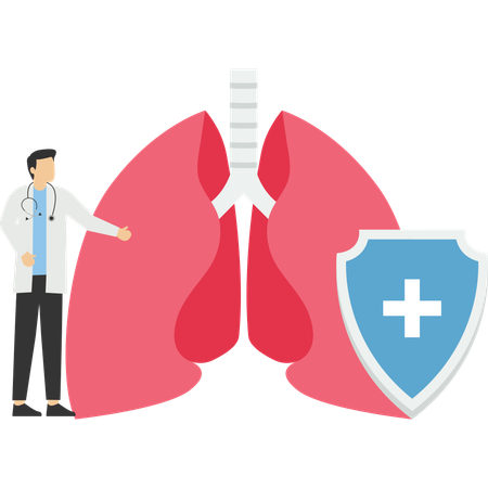 Protect lungs  Illustration