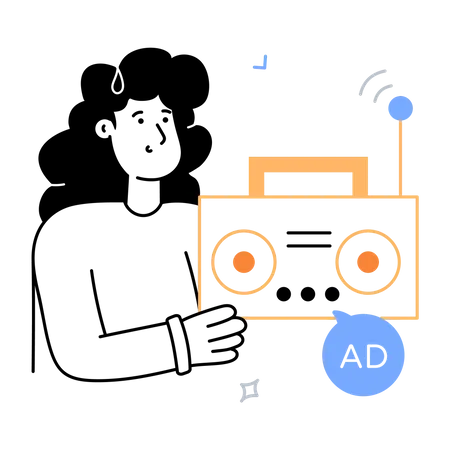 Publicité radiophonique  Illustration