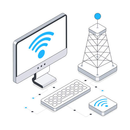 Punto de acceso wifi  Ilustración