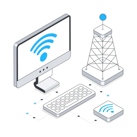 Punto de acceso wifi  Ilustración