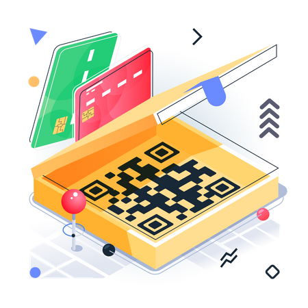 QR Code online payment  Illustration