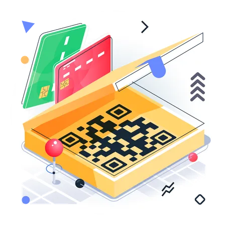 QR Code online payment  Illustration