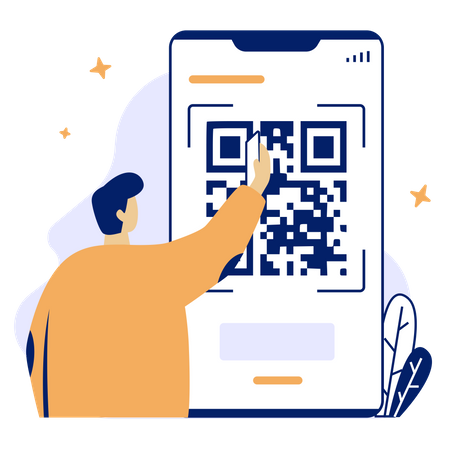 Paiement par code QR  Illustration