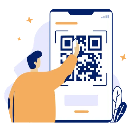 Paiement par code QR  Illustration