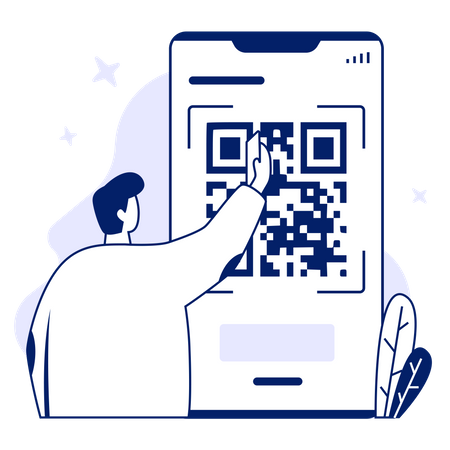 Paiement par code QR  Illustration