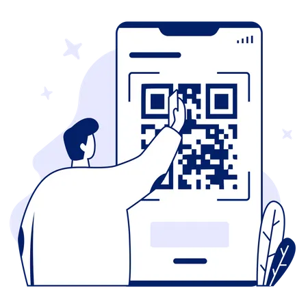 Paiement par code QR  Illustration