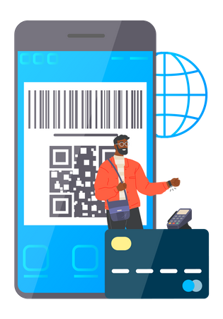 Paiement par code QR  Illustration