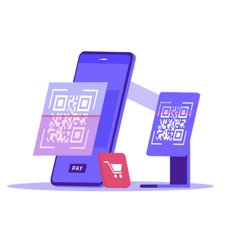 Qr Code Payment  Illustration