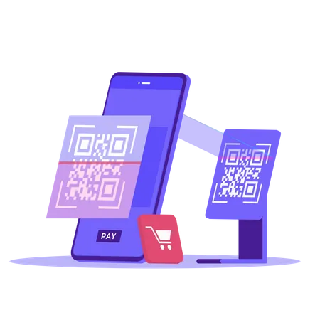 Qr Code Payment  Illustration