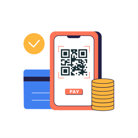 Qr Code Payment  Illustration