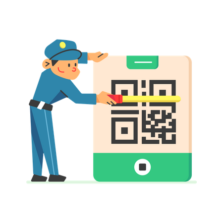 QR code scanner  Illustration