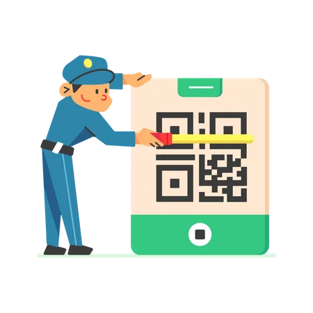 QR code scanner  Illustration