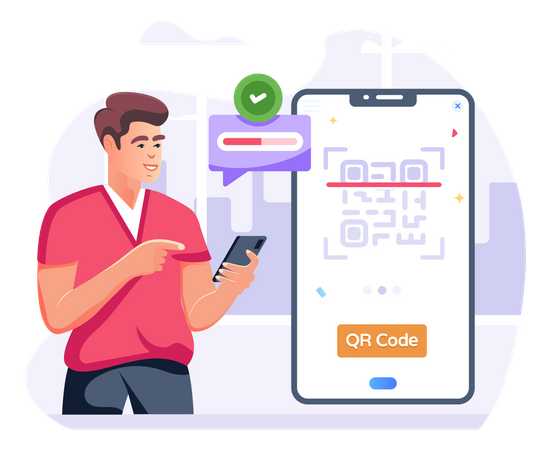 QR Verification  Illustration