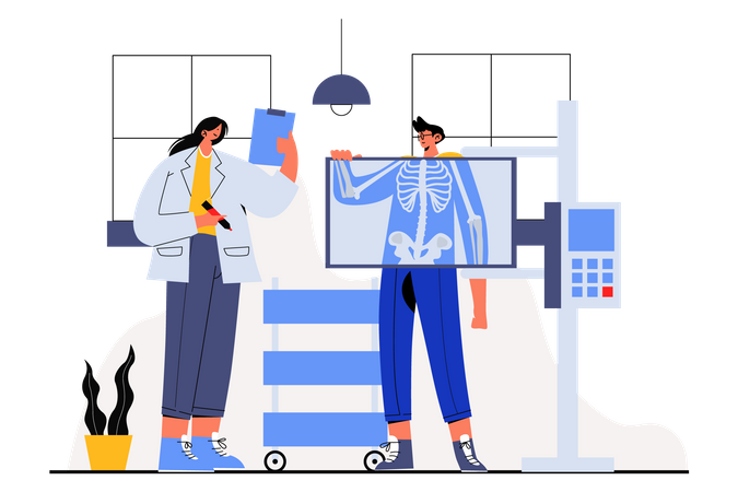 Radiographie pulmonaire  Illustration