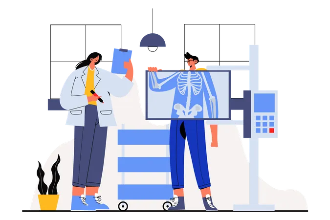 Radiographie pulmonaire  Illustration