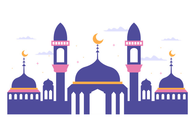 Ramadan kareem avec mosquée  Illustration