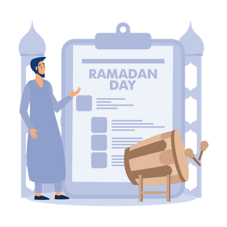 Jejum Ramadã Kareem  Ilustração