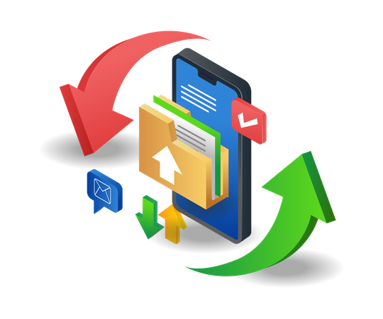 Recover smartphone data  Illustration