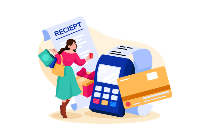 Reçu de transaction d'achat  Illustration