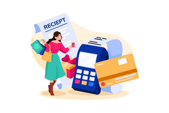 Reçu de transaction d'achat  Illustration