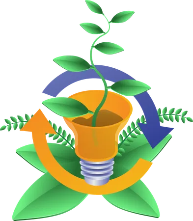 Recycle green energy  Illustration