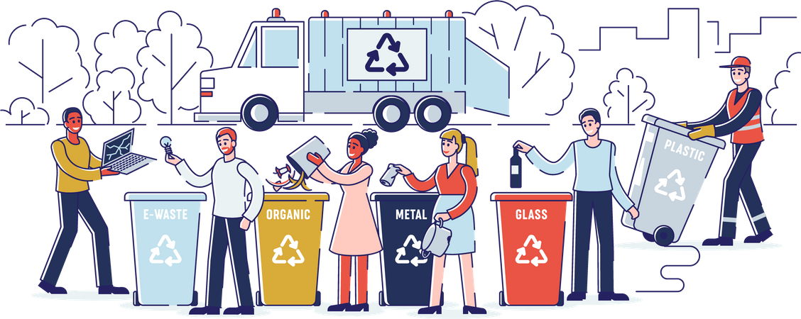 Recycling And Zero Waste  Illustration