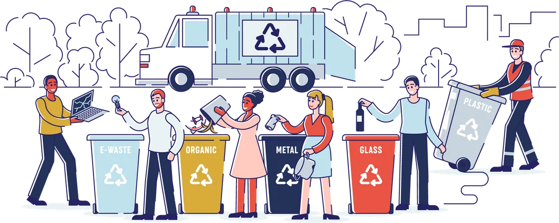 Recycling And Zero Waste  Illustration