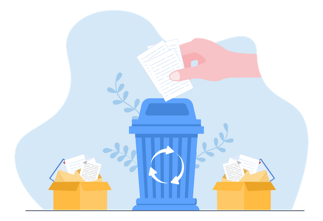 Recycling Bin  Illustration