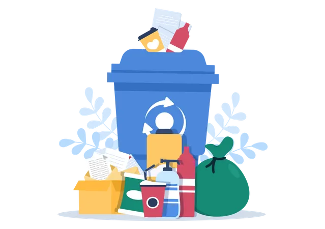 Recycling bin  Illustration