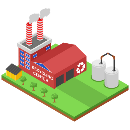 Recycling Center  Illustration