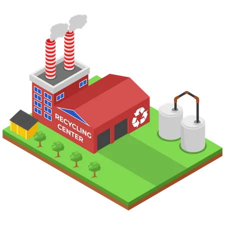 Recycling Center  Illustration