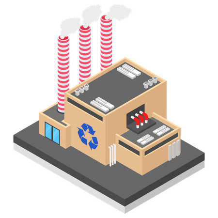 Recycling Factory  Illustration