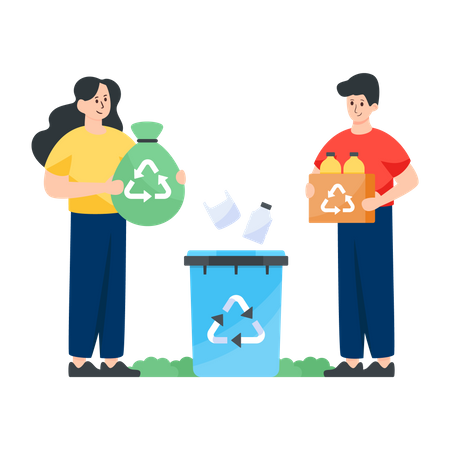 Recycling Waste  Illustration