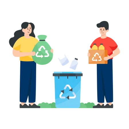 Recycling Waste  Illustration