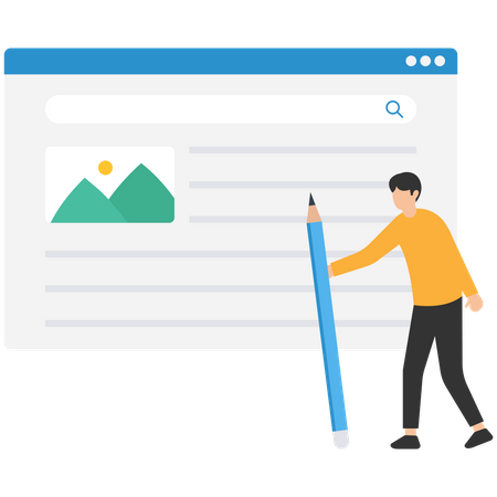 Rédacteur de contenu  Illustration