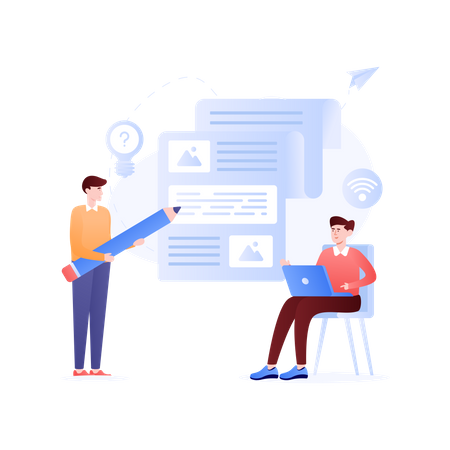 Rédaction de contenu  Illustration