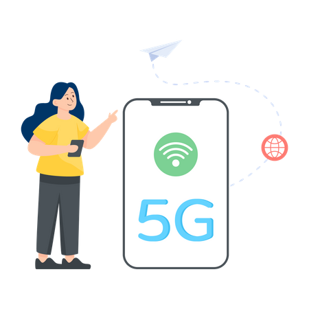 Rede móvel 5g  Ilustração