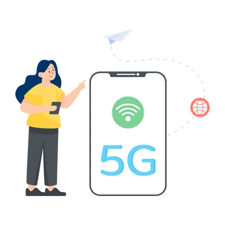 Rede móvel 5g  Ilustração