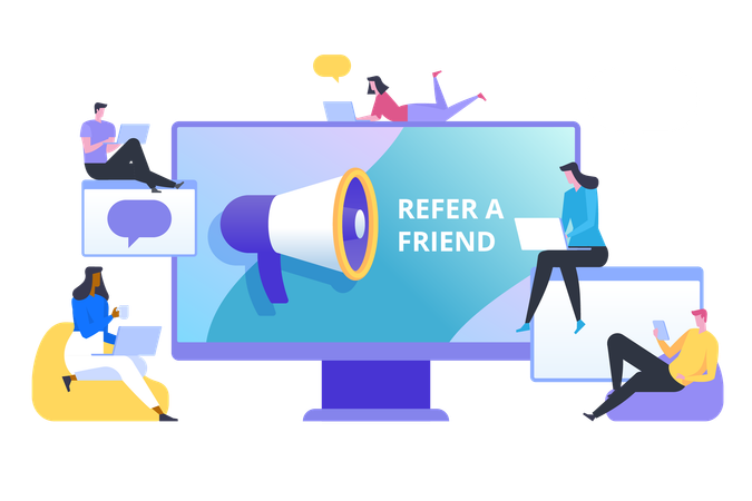 Refer a friend  Illustration