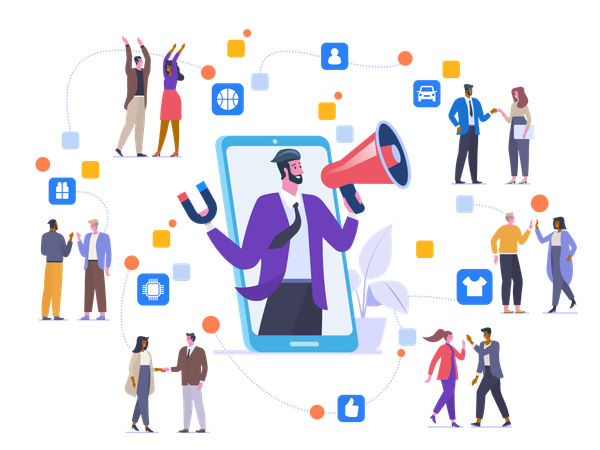 Referral program strategy  Illustration