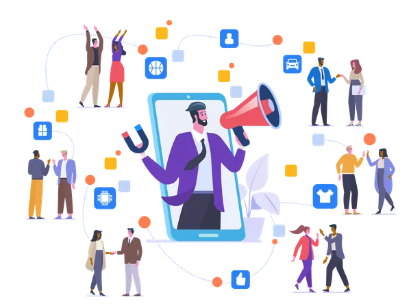 Referral program strategy  Illustration