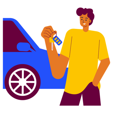 Rental car service  Illustration