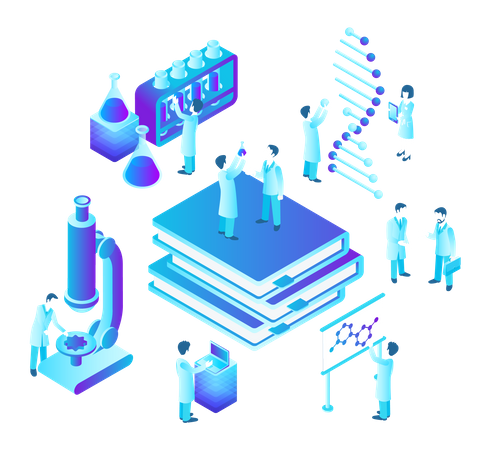 Research Pharmaceutical Laboratory  Illustration