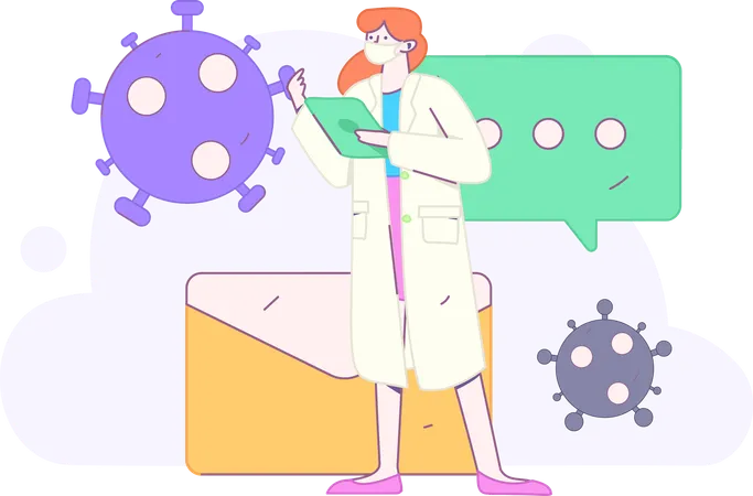 Researcher performs lab analysis  Illustration