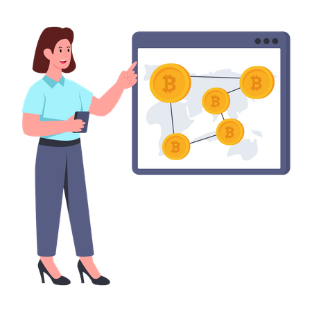 Réseau de crypto-monnaie  Illustration